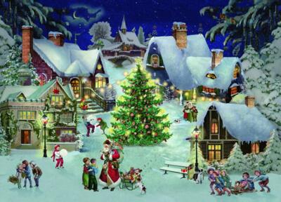 Kolli: 1 Puzzle Christmas in the Village (1000pcs) Christmas Puzzles