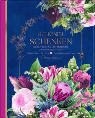 Kolli: 1 Wrapping paper book enchanting wrapping papers (Blossom - Marjolein Ba