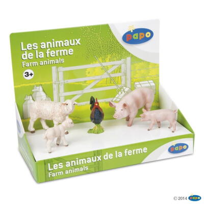 Kolli: 1 Display box farm animals 1 (5 fig.)