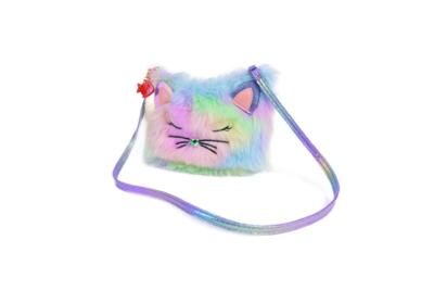 Kolli: 2 Rainbow Furry Kitty Purse
