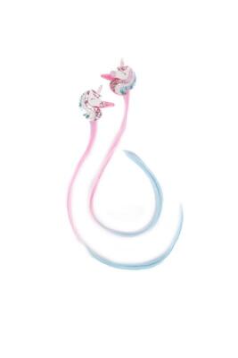 Kolli: 6 Pretty Pastel Unicorn Clip-on Hair Extension Set (2 pcs)