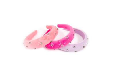 Kolli: 6 Boutique Starburst Velvet Headband, 3 styles assorted