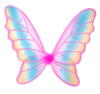 Kolli: 2 Glitter Rainbow Wings, Fuchsia