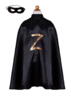 Kolli: 2 Zorro Cape w/Mask, Black, SIZE US 5-6
