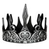 Kolli: 3 Medieval Crown, Silver/Black