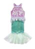 Kolli: 2 Misty Mermaid Dress, Lilac/Blue, SIZE US 3-4