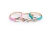 Kolli: 6 Boutique Chic Crystal Cool Ring Set (3 pcs)
