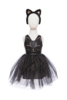 Black Cat Dress and Headpiece, SIZE US 3-4